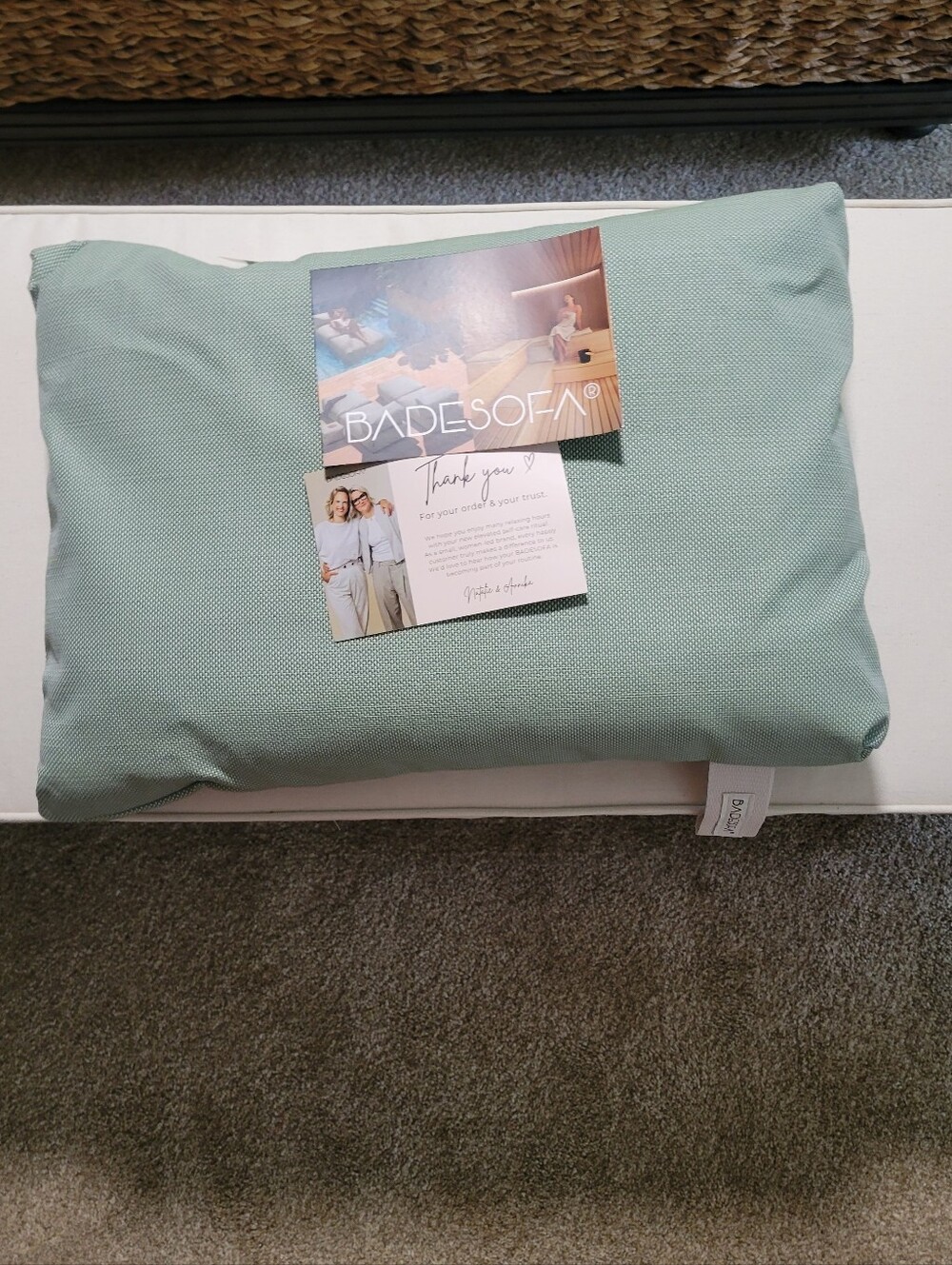 Sage Green Decorative Bath Pillow